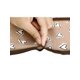thumbnail image 3 of INSPIRE CHIC Bufandas Delgadas de Seda con Estampado de Corazones Cinta Larga para el Cabello Envoltura de Bolso Marrón 96x10cm/38x4", 3 of 5