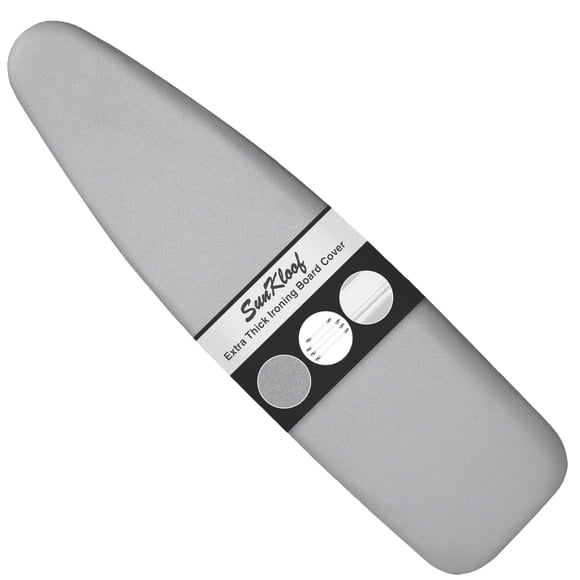 Funda para tabla de planchar SUNKLOOF, extra gruesa, 15 x 54 pulgadas, gris