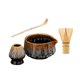 thumbnail image 2 of Juego De Té De Matcha Hecho A Mano Japonés Para Amantes Del Té Tazón Té Mata Utensilios Set Dorado, 2 of 5