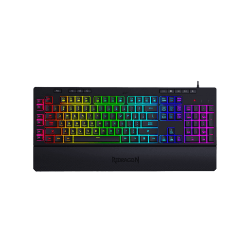 Teclado Gamer Redragon Shiva K512, Membrana, Español, Rgb, Full Size, Color Negro