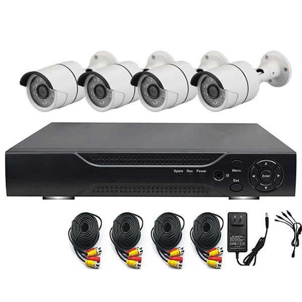 Oem - Kit Cctv Con 4 Cámaras De Seguridad Dvr 1080p Full Hd