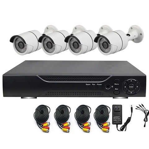 Oem - Kit Cctv Con 4 Cámaras De Seguridad Dvr 1080P Full Hd