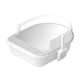 thumbnail image 5 of Caja De Arena Para Gatos Inodoro Para Gatos Semicerrado Bandeja De Arena Duradera Para Mascotas Anti Salpicaduras L Blanco, 5 of 5