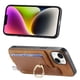 thumbnail image 2 of Funda Magnética Para Iphone 14 Con Billetera Y Anillo Protector Resistente Marrón, 2 of 5
