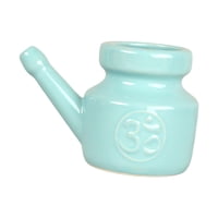 Magideal - Olla De Cerámica, Olla Con Boquilla, Olla De Limpieza Nasal Duradera A Prueba De Fugas Portátil De Viaje, Olla De Irrigador Nasal Para Hombres Y , Azul Claro