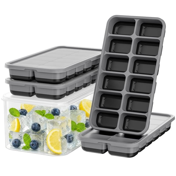 Bandeja para cubitos de hielo NFK 48 cubitos apilable con tapa y caja