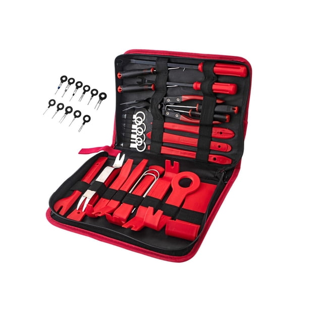39 Uds. de herramientas de extracción de de automóviles, herramienta de reparación de automóviles con bolsa de almacenamiento, juego de , Rojo