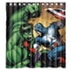 thumbnail image 1 of Cortina de ducha de Hulk vs. Capitán América, juego de cortina de baño con ganchos, tamaño 66 x 72 pulgadas, 1 of 3