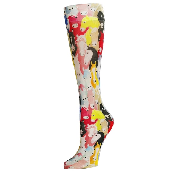 Calcetines de compresión Celeste Stein 8‑15 mmHg con diseño multicornes
