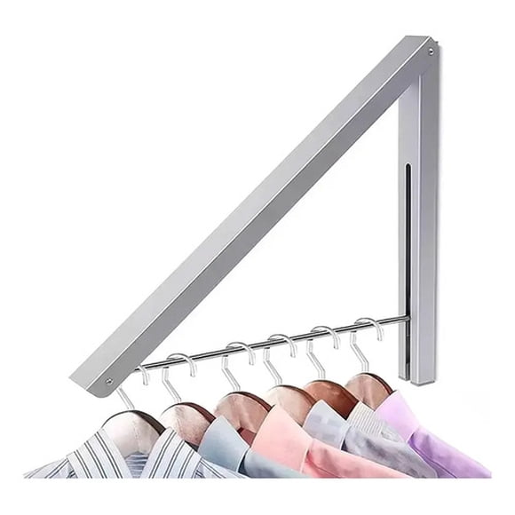 Tendedero De Ropa Plegable Pared Colgador Ajustable Aluminio