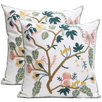 Wyj Hogar - Funda De Cojín Bordado Floral Mod2
