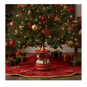 Genérico - Carrusel Navideño En Movimiento Con Música A Cuerda Navidad 2025