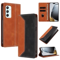 Funda Foxdock Para Samsung Galaxy A35 De Cuero Premium Bicolor Con Ranuras Rfid, Carcasa Tipo Billetera Antigolpes Y Soporte Plegable