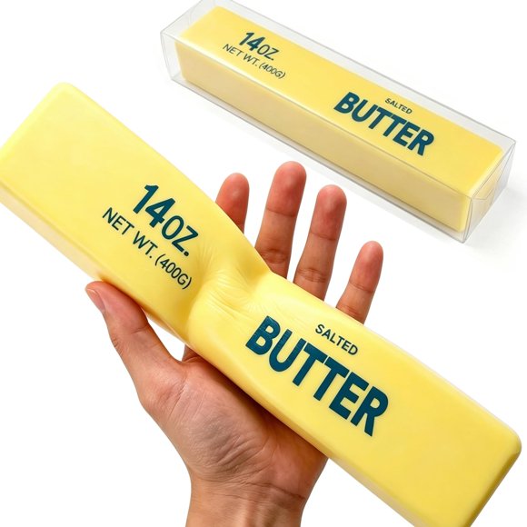 Juguete antiestrés YKQuarnion 23 cm 400 g Mantequilla Jumbo