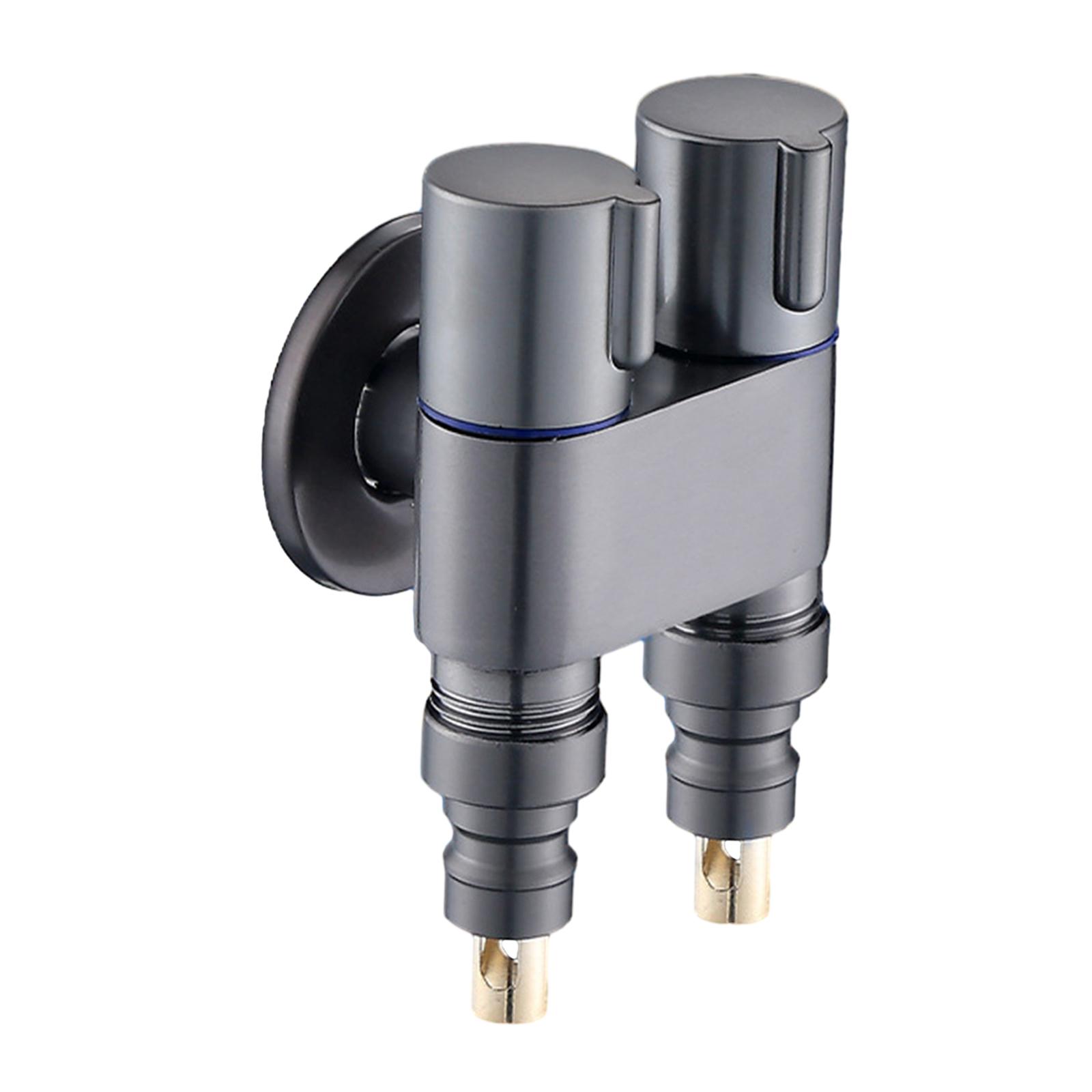 Magideal - Grifo De Riego De Acero Inoxidable, Grifo De Lavadora, Piezas De Montaje Roscadas, Parada De Agua Para Herramientas De Jardín Y Terraza, Accesorios Estilo C