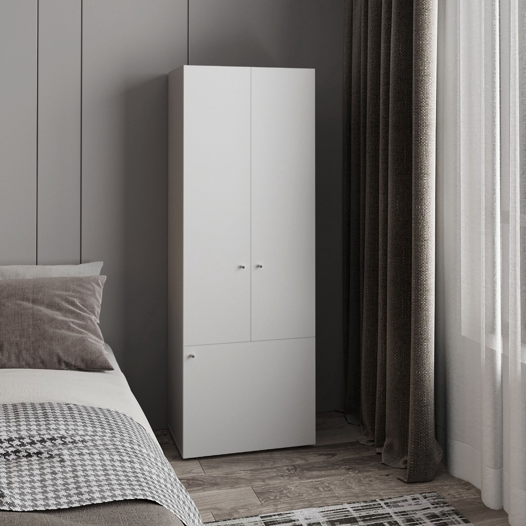 Closet 3 Puertas Tuhome 170x60x40,2 Cm Blanco