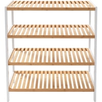 Wakshome - Estante Organizador De Bambu Mueble De Lujo Para Cocina Baño 4 Niveles