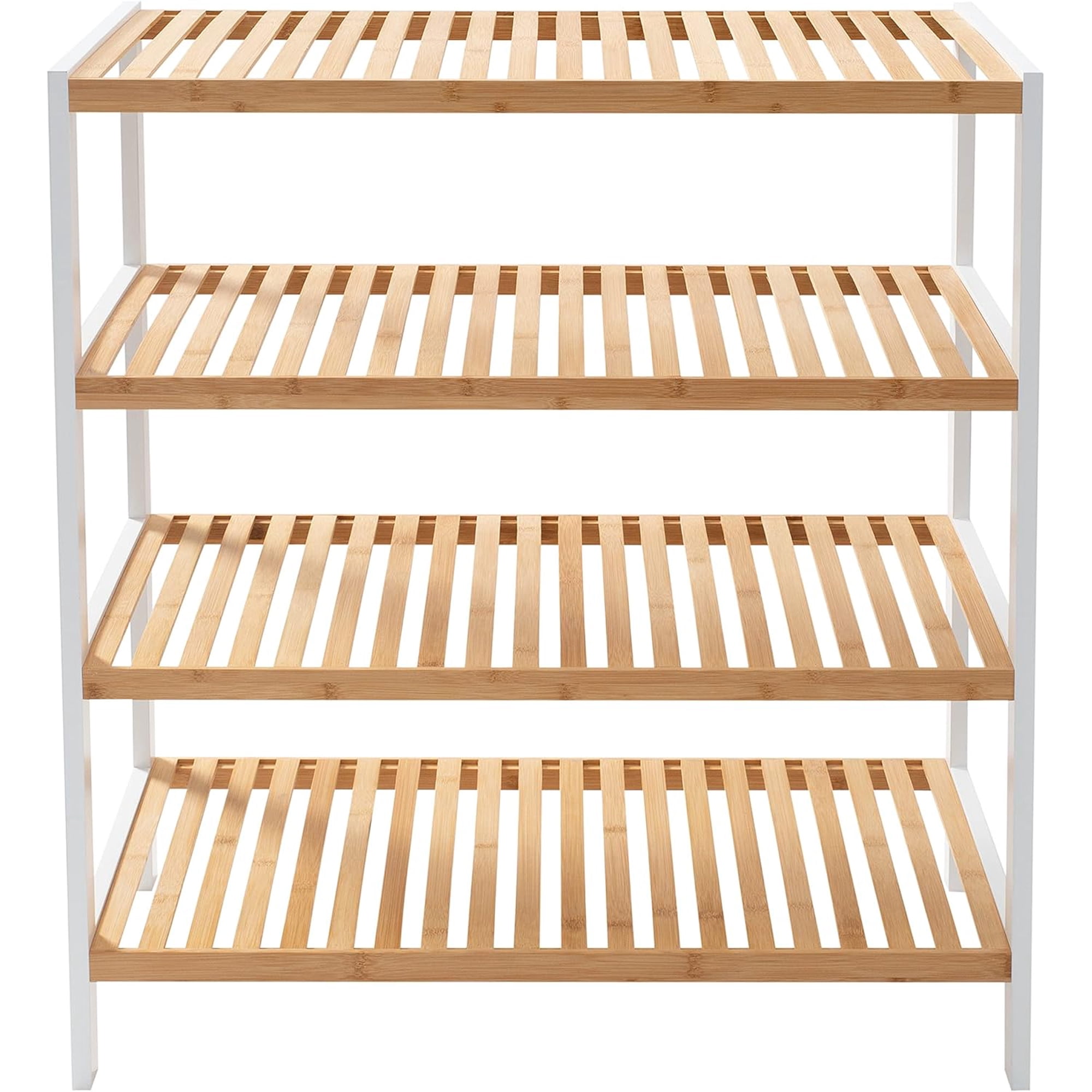 Wakshome - Estante Organizador De Bambu Mueble De Lujo Para Cocina Baño 4 Niveles