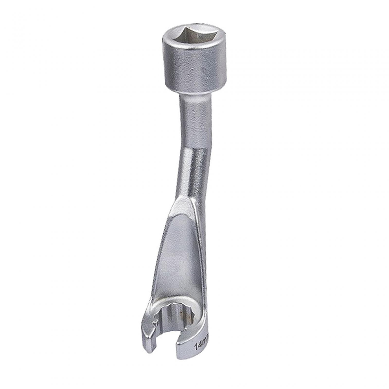 Magideal - Llave De Tubo De Combustible De 1/2 "l, Llave De Tubo De Combustible De Doble Extremo, Herramientas Manuales Duraderas, Tuerca De Tubo De Combustible , 14mm