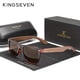thumbnail image 1 of Handmade Wooden Sunglasses by KINGSEVEN - UV400 Protection, Polarized Lenses, Retro Design - Perfect for Men & Women!, 1 of 5