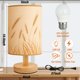 thumbnail image 3 of Lámpara EZIYIN LED con bombilla incluida, base de madera y pantalla de lino, 3 of 8