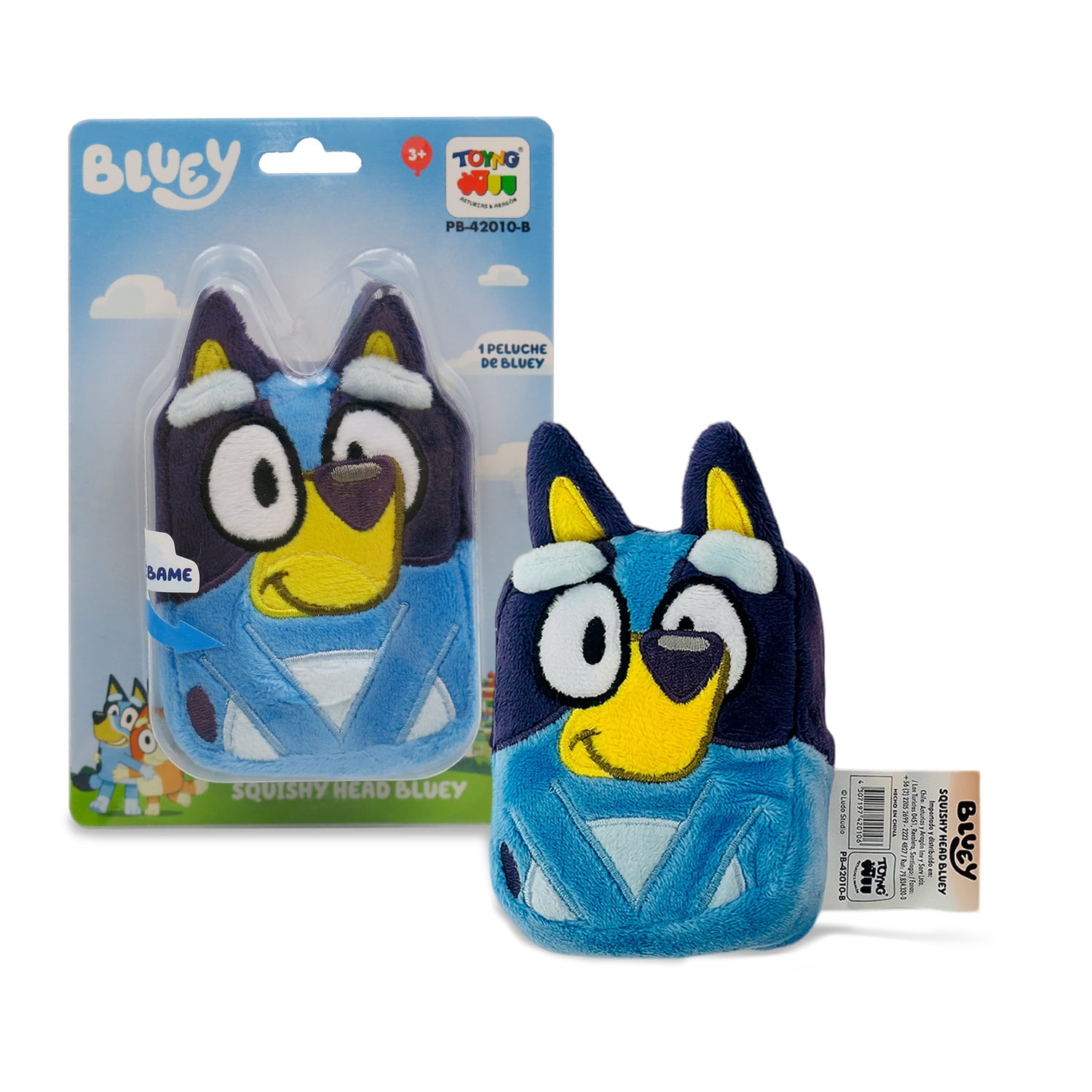 Toyng - Peluche Squishy Head Bluey - Bluey
