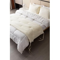 Todo Hogar Santiago De Chile - Set De Piecera Con 2 Fundas De Almohada Color Crema