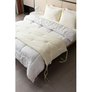 Todo Hogar Santiago De Chile - Set De Piecera Con 2 Fundas De Almohada Color Crema