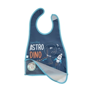 Babero De Alimentacion Bambino Dinosaurio Azul