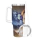 thumbnail image 3 of Duna Vaso aislado de acero inoxidable con asa, diseño temático, regalo para familia, amigos y fans; incluye pajita y encaja en el portavasos estándar, 40 oz, 3 of 6