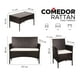 thumbnail image 4 of Set Juego De Terraza 4pcs Mesa Sillas Sillon Rattan Vincenzi, 4 of 14