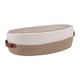 thumbnail image 4 of Cesta De Algodón Tarcha Tejida Organizador De Baño Bin Para Sala De Estar Gabinete Casero De Color Caqui Y Blanco, 4 of 5