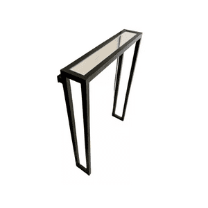 Genérico - Mesa De Arrimo Industrial Moderna Con Vidrio, Ideal Para Departamento