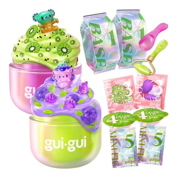 Kit de Slime Gui Gui Fruity Glow Bundle Clear y Jelli