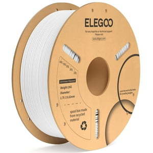 Filamento Para Impresora 3D Elegoo Pla Plus, 1,75 Mm, Blanco, 1 Kg