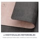 thumbnail image 3 of Set 4 Individuales Ecocuero Impermeables Antimanchas Reversibles Jaspeado Rosado, 3 of 8