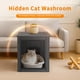 thumbnail image 4 of Outdoor Cat House DRATO de resina resistente a la intemperie para gatos, color negro, 4 of 8