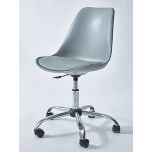 Tododescuento - Silla Oficina Eames Acolchada Tulip Gris, Escritorio, Giratoria