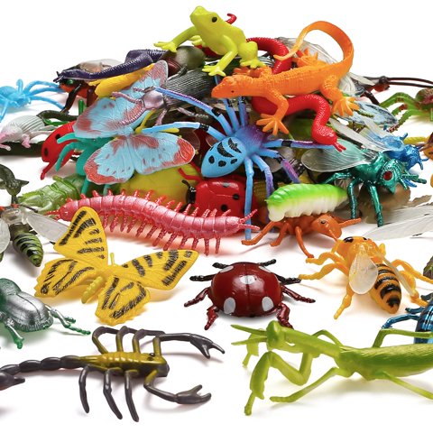 Set De Minibichos Falsos De Plástico Valefortoy, 73 Piezas, Para Niños