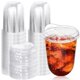 thumbnail image 1 of Vasos de plástico Alaeseje de 16 onzas con tapas para sorbos sin pajitas, paquete de 50, 1 of 7
