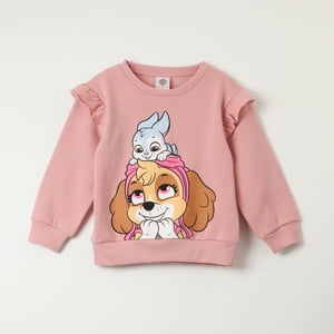Poleron Cerrado Niña Bunny Rosado Paw Patrol