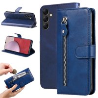 Gangxun - Funda Con Cremallera Para Samsung Galaxy A14 5G, Carcasa Cartera De Cuero Pu Con Soporte Y Tarjetero