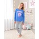 thumbnail image 1 of Pijama Niña Estampado Super Star Celeste gris 12, 1 of 7