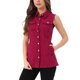 thumbnail image 1 of INSPIRE CHIC Chaleco de Mezclilla para Mujer sin Mangas con Botones de Largo Medio Chaleco Casual de Jean Rojo Oscuro S, 1 of 6