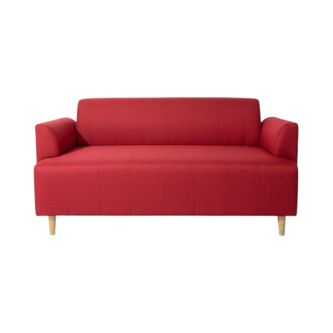 Diseños Valestrini - Sofa Irlanda Dos Cuerpos Lino Rojo