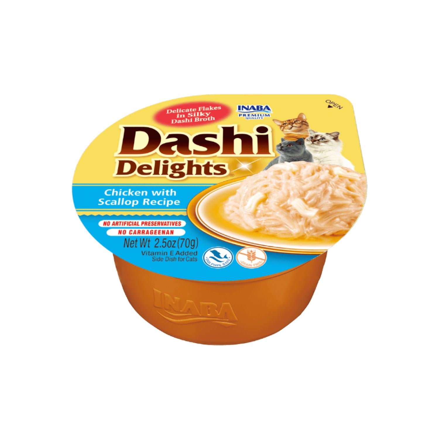 Churu Dashi Delights Pollo Atún y Vieira 70g Snack Gato