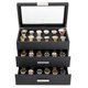 thumbnail image 4 of Caja de Relojes Glenor de 36 Ranuras en Fibra de Carbono Negra, 4 of 6