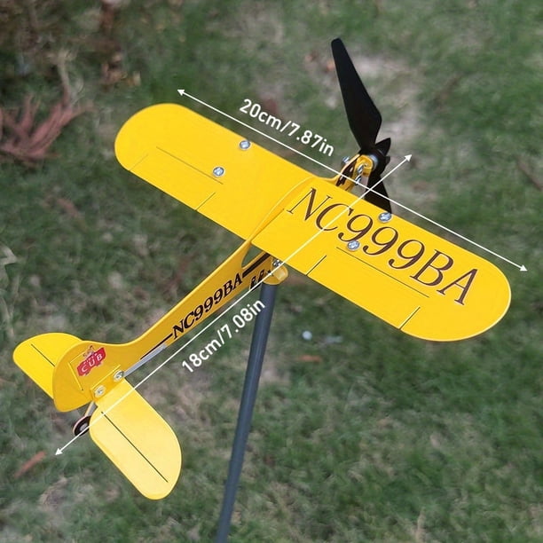 1pc Piper J3 Cub Airplane Weathervane, Handmade Airplane Float Plane Weathervane, Handmade Piper J3 Cub Airplane Float Plane Weathervane