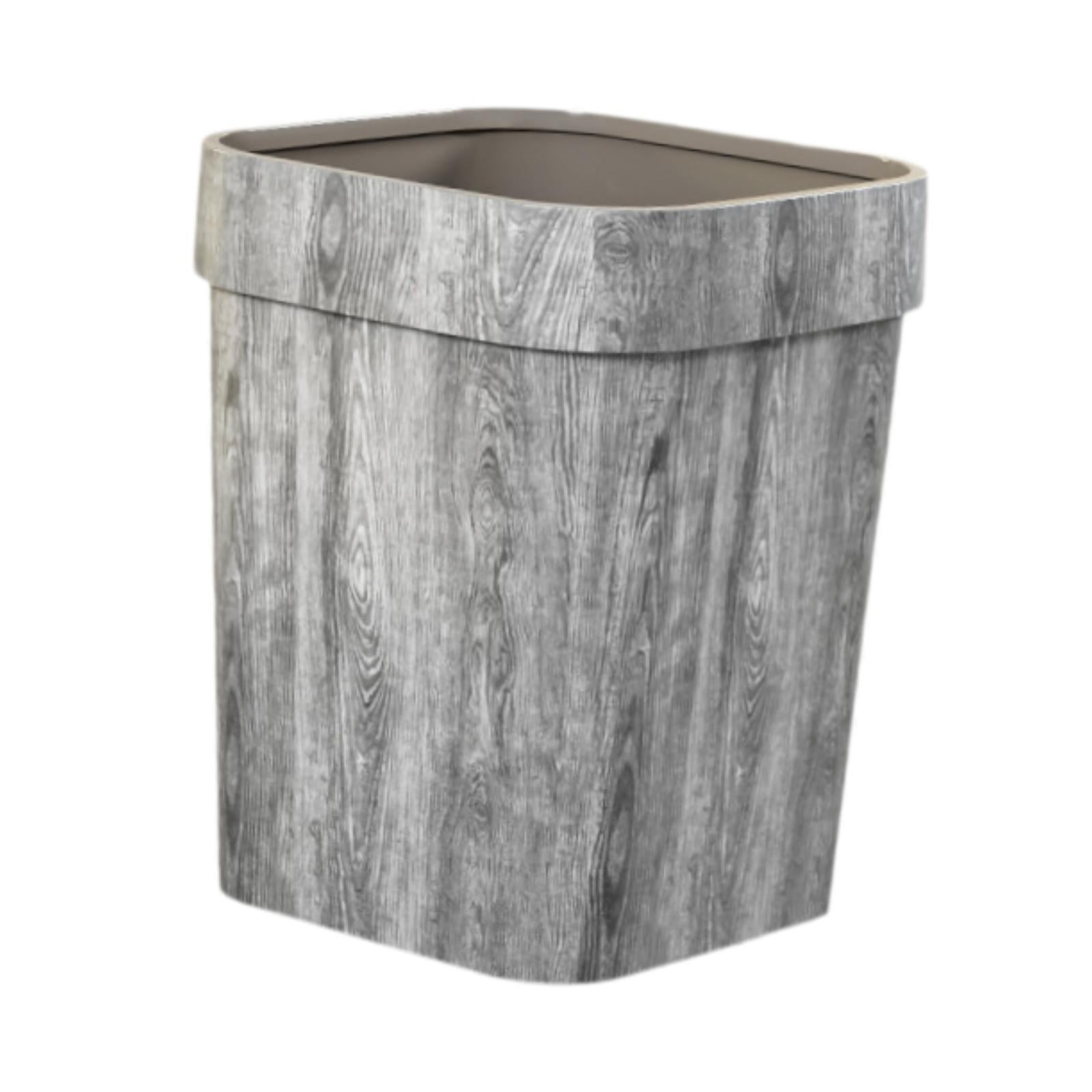 Bothyi - Papelera Compacta Portátil Rústica Para Baño Cerca Del Escritorio Dormitorio M Gris