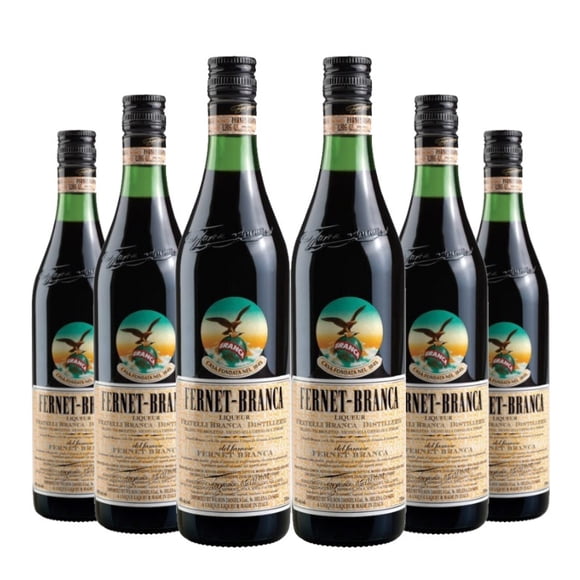 6 Licor Branca, 750 ml, 39%